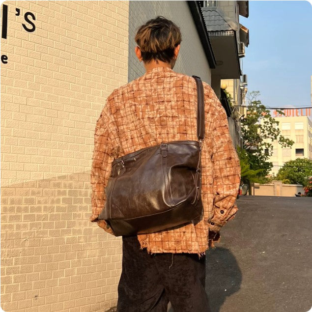 Worthy Dark-Themed Harajuku Tote Bag for Men and Women—Large Capacity