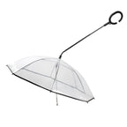 Transparent Pet Umbrella Dog C-shaped Umbrella Adjustable Rainy Day Dog Walking Leash