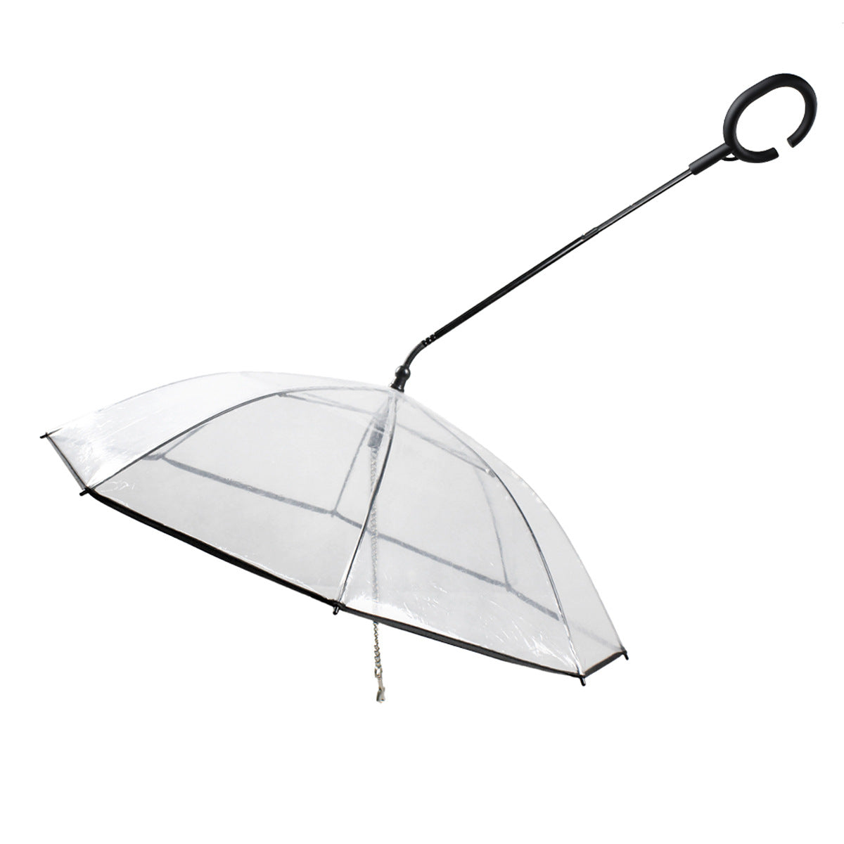 Transparent Pet Umbrella Dog C-shaped Umbrella Adjustable Rainy Day Dog Walking Leash
