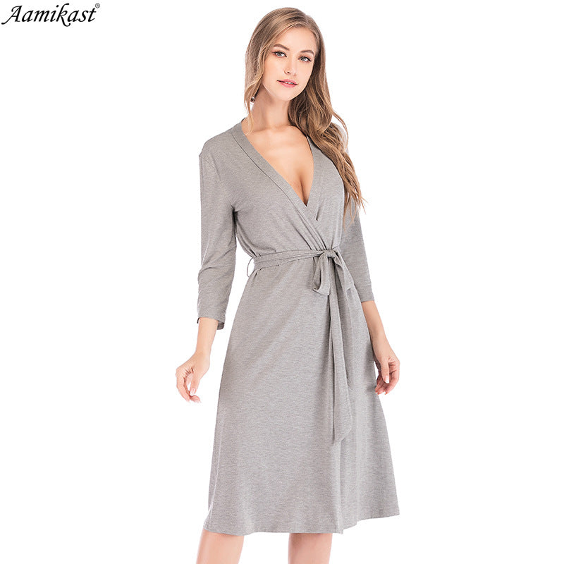 2026 Autumn/Winter New Style Women's Nightgown, Three-Point Pajamas, Sexy Bathrobe Wholesale
