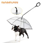 Transparent Pet Umbrella Dog C-shaped Umbrella Adjustable Rainy Day Dog Walking Leash