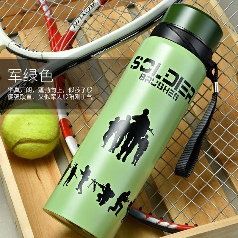 Stainless Steel Business Thermos Cup with Strap