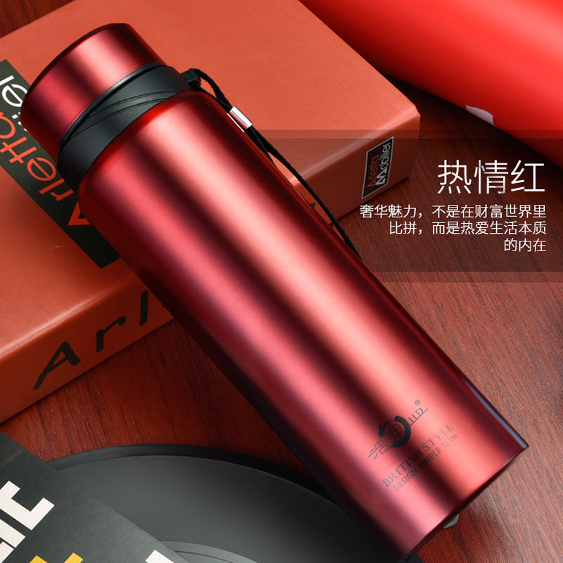 Stainless Steel Business Thermos Cup with Strap