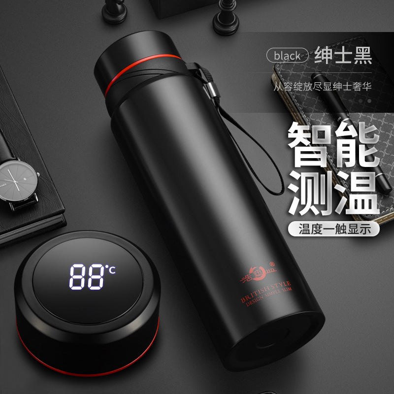 Stainless Steel Business Thermos Cup with Strap