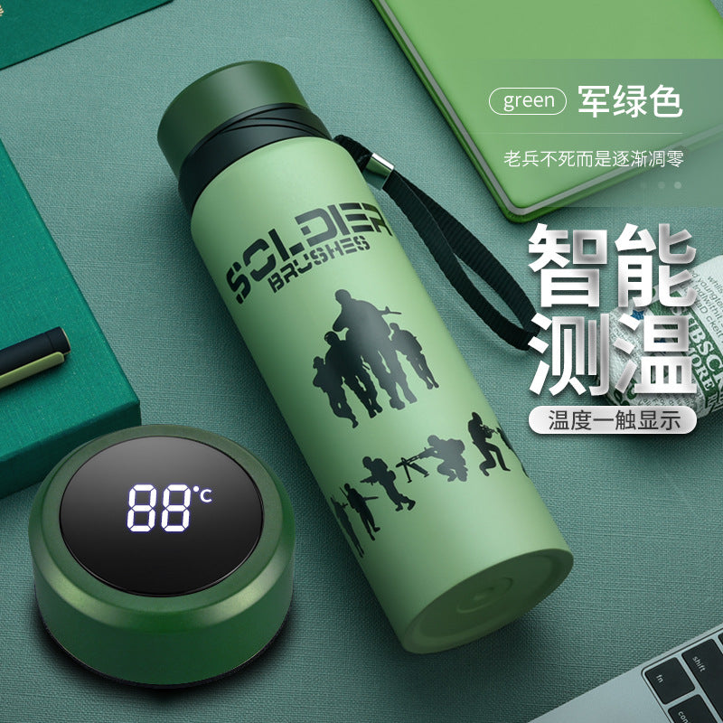 Stainless Steel Business Thermos Cup with Strap
