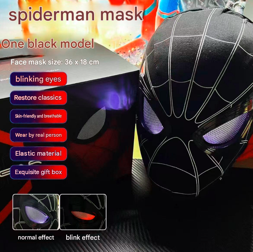 Halloween Blinking Spiderman Mask