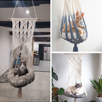 Household pet hanging basket swing Pure handmade cotton woven tapestry Net celebrity pet supplies woven cat litter