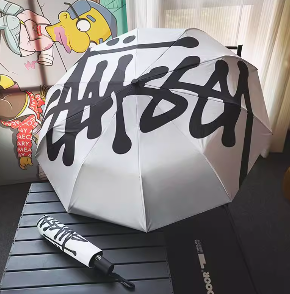 MF1643 "Japanese Trendy Brand Umbrella Men's Large Double Automatic Umbrella Women's Rain and Rain Dual Use Summer Sunscreen Umbrella Black and White Personality"