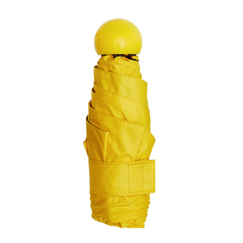 Umbrella capsule mini portable sun umbrella wholesale 50% off black glue sun protection sunny and rainy dual-purpose advertising umbrella customization