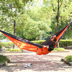Double nylon hammock outdoor camping ultra light portable nylon spinning parachute cloth
