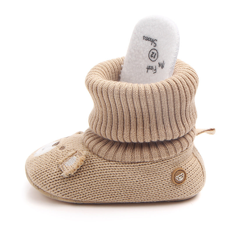New baby woolen non-slip shoes