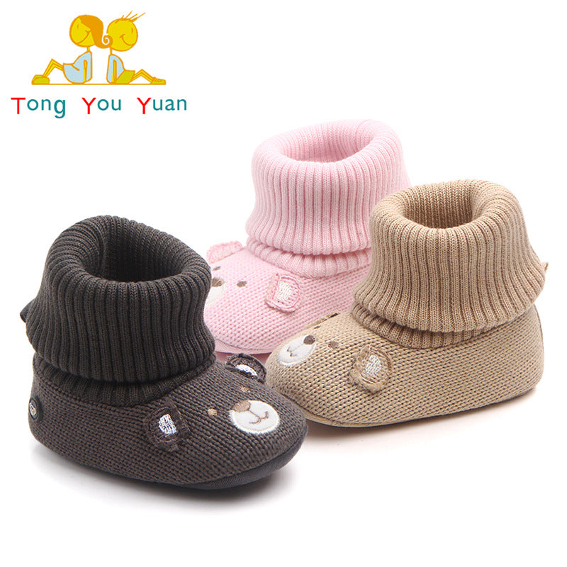 New baby woolen non-slip shoes