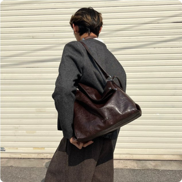 Fashionable Underarm/One-Shoulder Crossbody PU Tote Bag—Perfect for Commuting or as a Messenger Bag