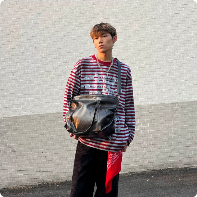 Worthy Dark-Themed Harajuku Tote Bag for Men and Women—Large Capacity