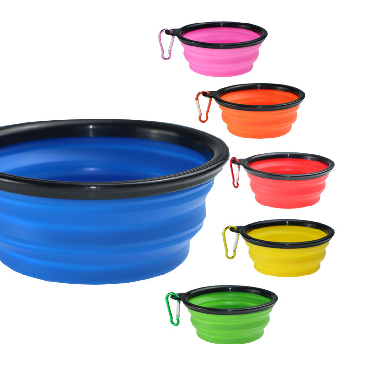 Portable dog food bowls for out-going