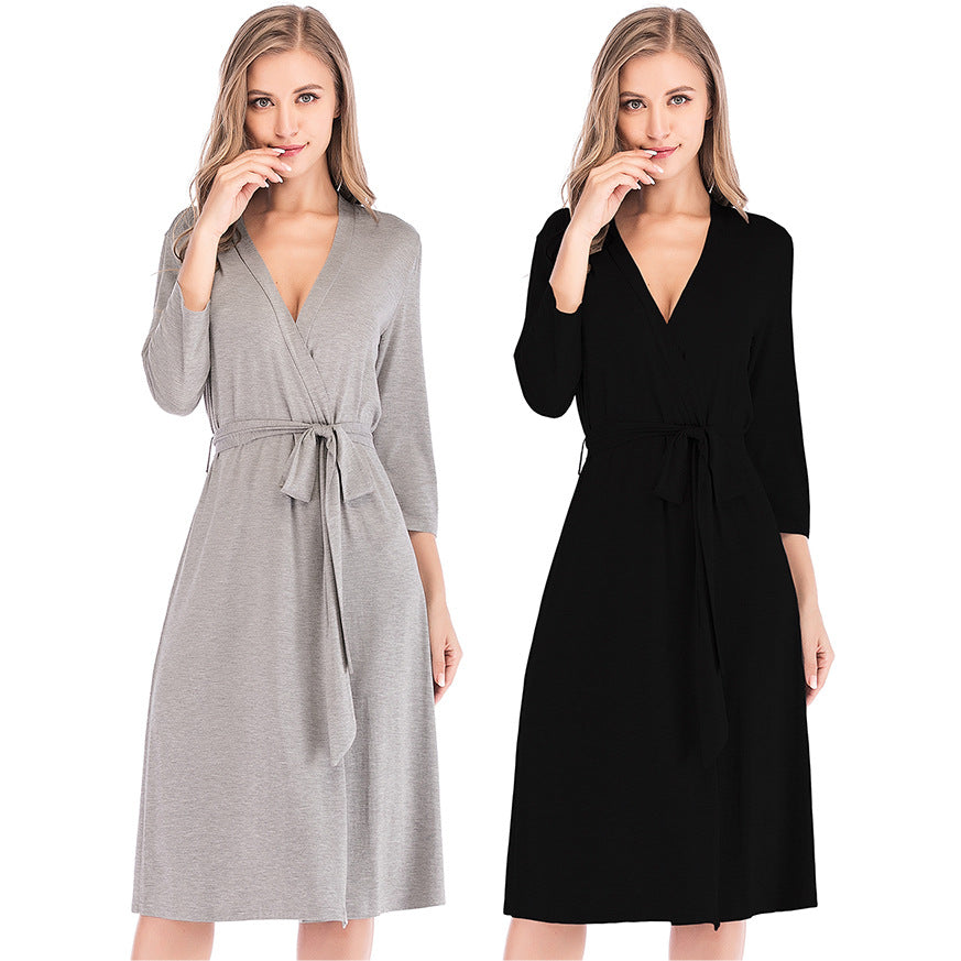 2026 Autumn/Winter New Style Women's Nightgown, Three-Point Pajamas, Sexy Bathrobe Wholesale