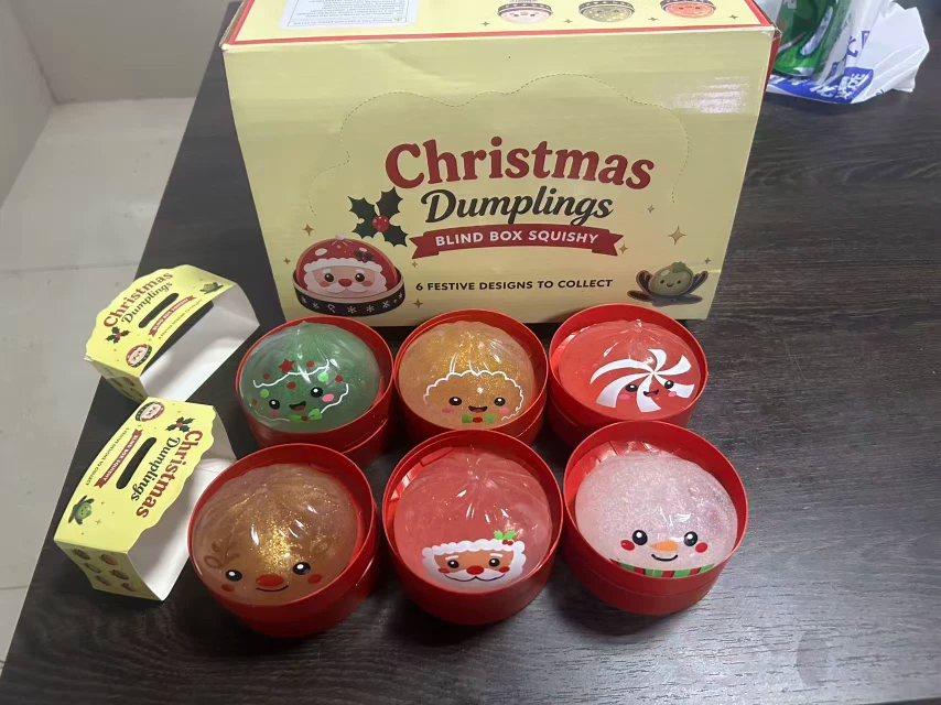 New cross-border Christmas dumpling blind box, stress-relieving and fun decorative item, realistic steamed bun.