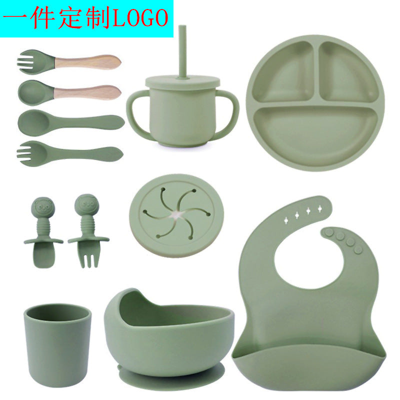 Baby silicone tableware set