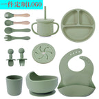 Baby silicone tableware set