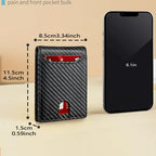 Men's Wallet, 11 Card Slots, Carbon Fiber Texture, Large Capacity, Bi-fold, Credit Card Holder