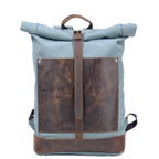 European and American retro washed canvas men's bag backpack large capacity roll top expansion backpack men's bag outdoor mountaineering bag