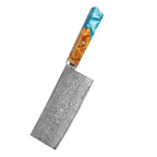 Octagonal resin handle Damascus steel chef's knife set, culinary knife combination set, Japanese chef's knife, slicing knife