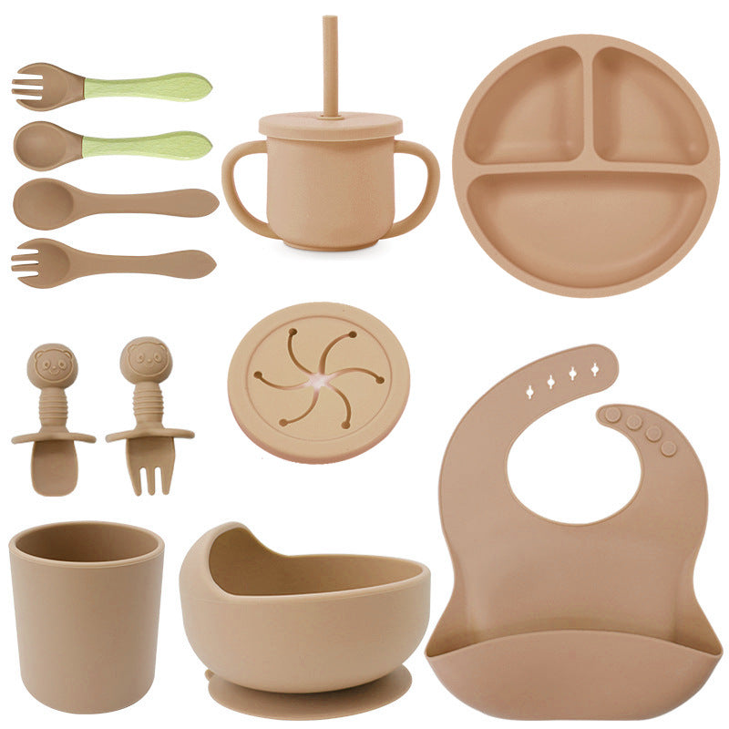 Baby silicone tableware set