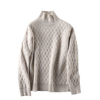Women's turtleneck sweater, new autumn/winter 2026 style, thickened, Korean style, loose and relaxed knitted inner layer, wool base layer.