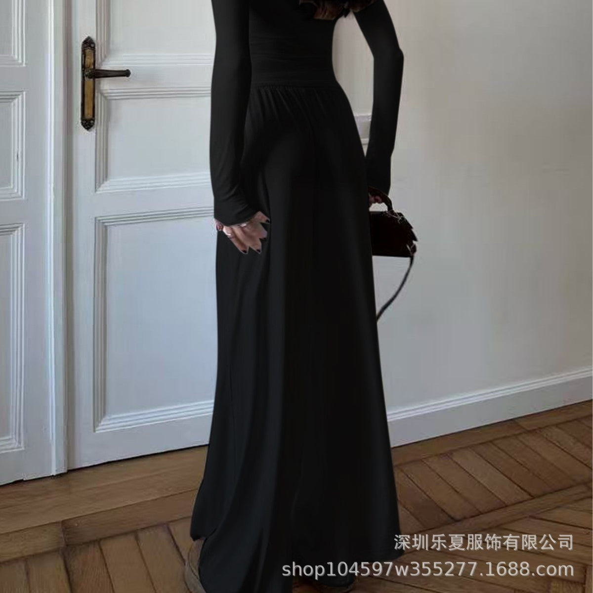 2026 Autumn/Winter Comfortable Solid Color Long-Sleeved Pants Casual Home Wear Set