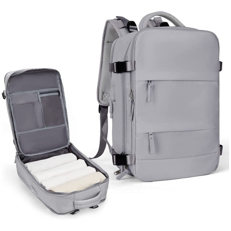 Large capacity travel bag double zipper leisure backpack