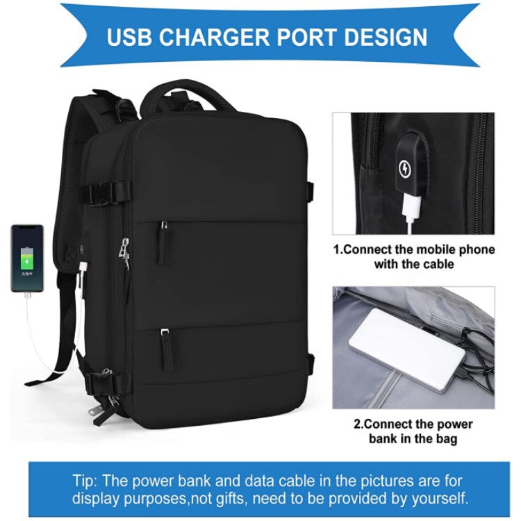 Large capacity travel bag double zipper leisure backpack