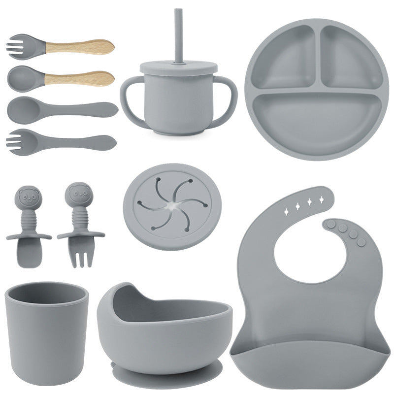 Baby silicone tableware set