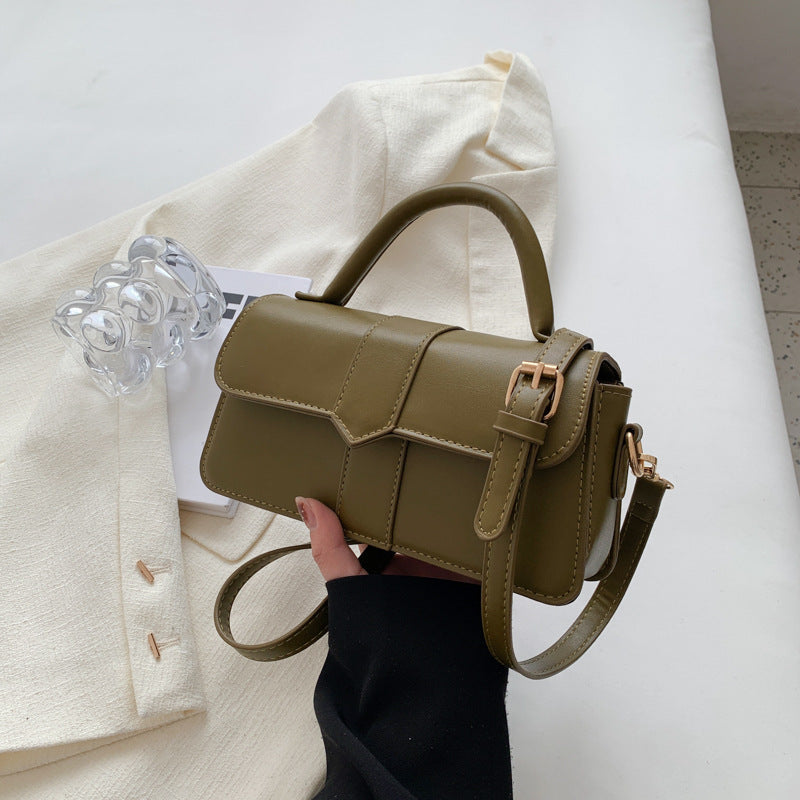 High-end niche design bag for women autumn and winter new single shoulder crossbody bag retro versatile portable small square bag