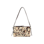 2026 Winter Leopard Print Horse Hair Shoulder Bag, Genuine Leather and Fur Trim, High-End Trendy Shoulder Bag from Factory