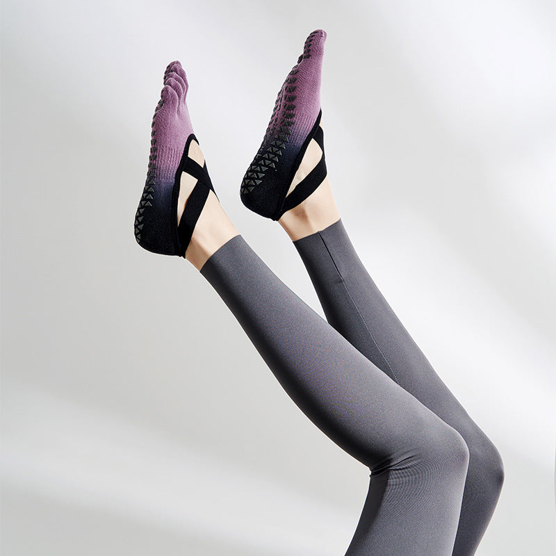 Gradient strap yoga non-slip socks