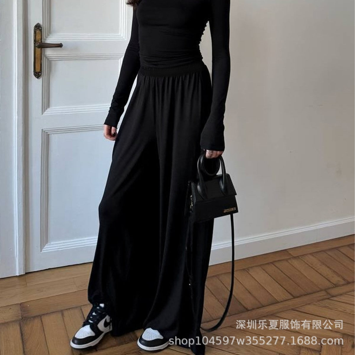 2026 Autumn/Winter Comfortable Solid Color Long-Sleeved Pants Casual Home Wear Set