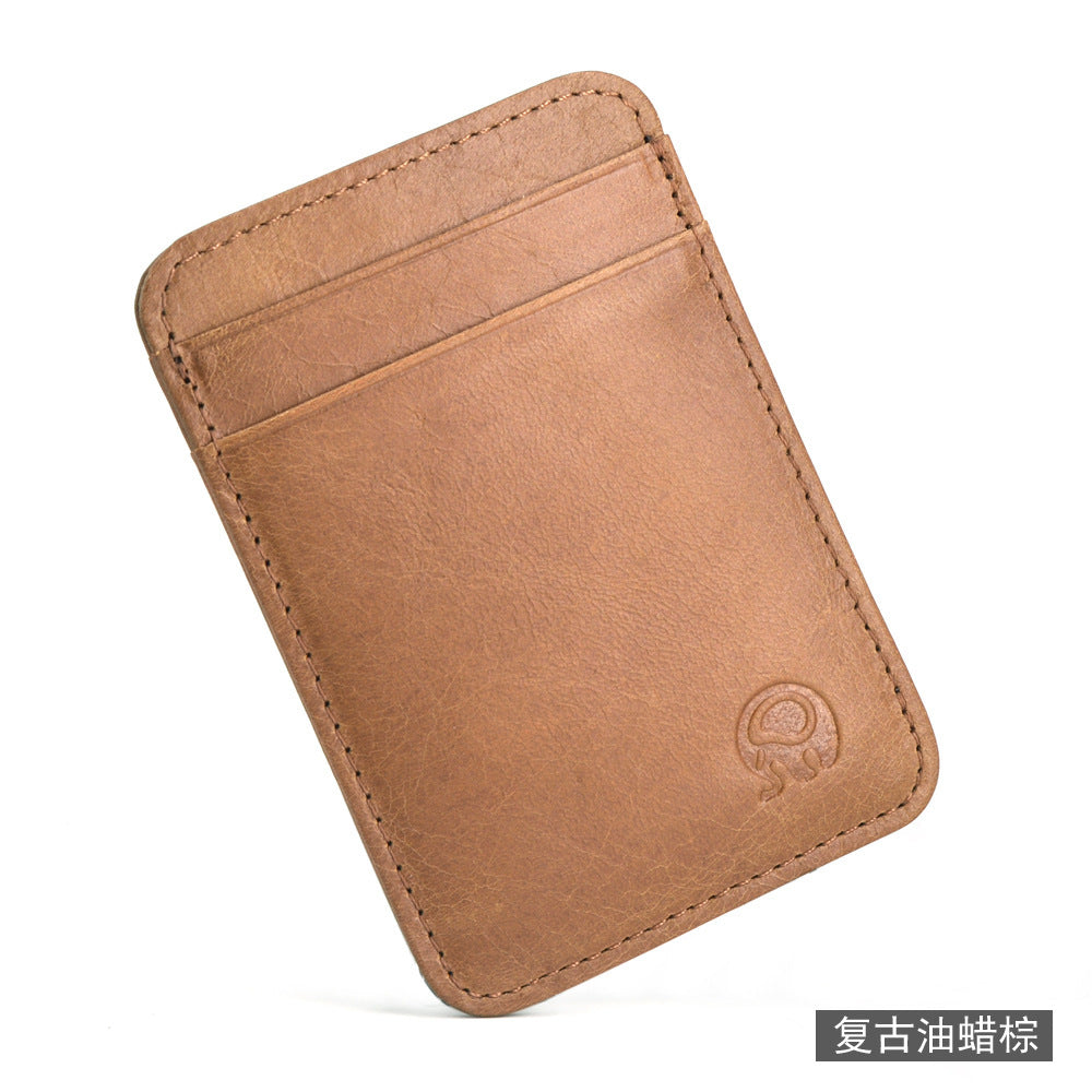 Small round elephant business card holder, card holder, foreign trade bank card holder, top-grain cowhide leather bag, 5-card holder, exquisitely supplied.