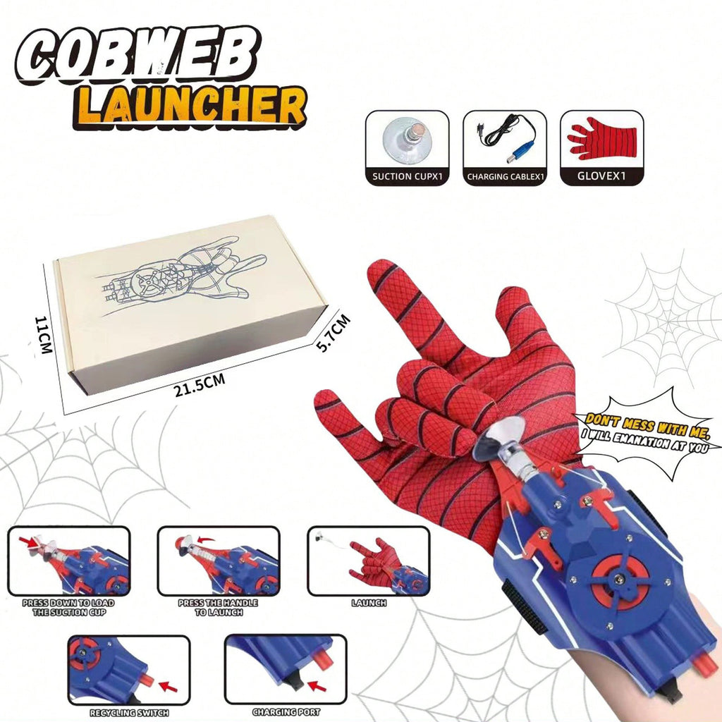 Cross-border Spider Web Spinner Electric Launcher Glove Shooting Web Spinner