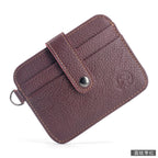 Small round elephant leather driver's license card holder, thin men's wallet/coin purse/short card holder, export style.