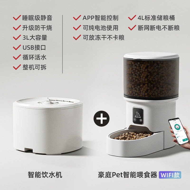 Automatic pet feeder for  pets.