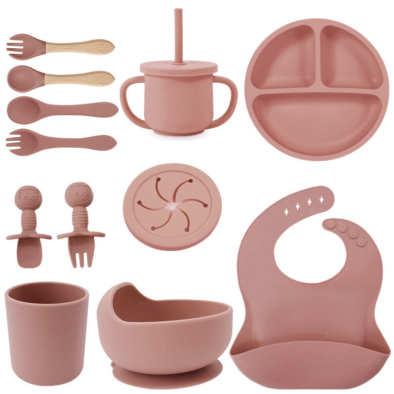 Baby silicone tableware set