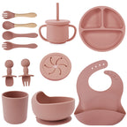 Baby silicone tableware set
