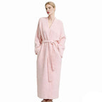 2026 Autumn/Winter New Solid Color Cardigan Robe/Bathrobe - Soft, Comfortable, Casual, Can Be Worn Out or At Home - Women's Clothing