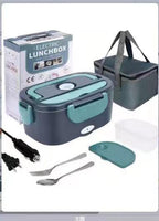 High-power, fast-heating electric lunch box, suitable for both home and car use, stainless steel multi-layer inner liner for insulation.