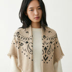 2026 New Style Cashmere Knitted Printed Square Scarf/Shawl - Spring/Summer, Warm in Air-Conditioned Rooms, Autumn/Winter, Stylish and Versatile Scarf