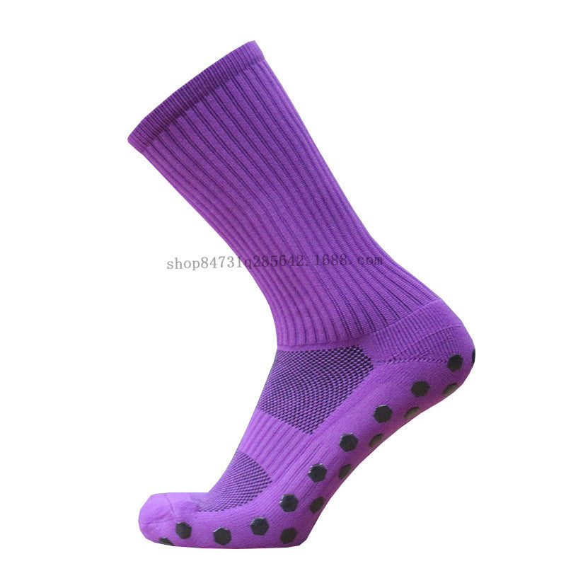 Solid color non-slip socks