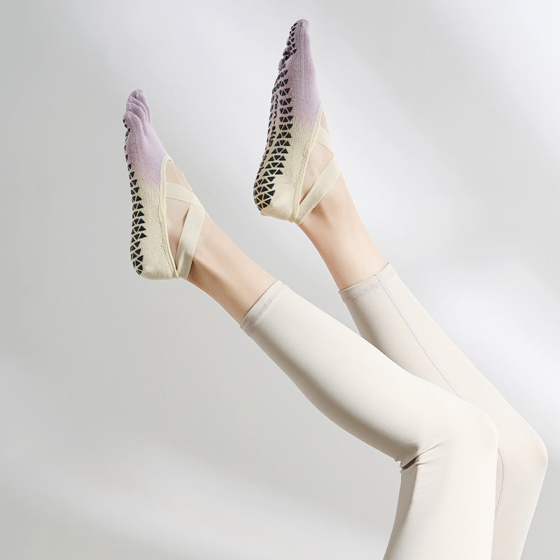 Gradient strap yoga non-slip socks