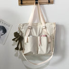 Waterproof bag large-capacity canvas bag Harajuku Japanese one-shoulder large bag college style