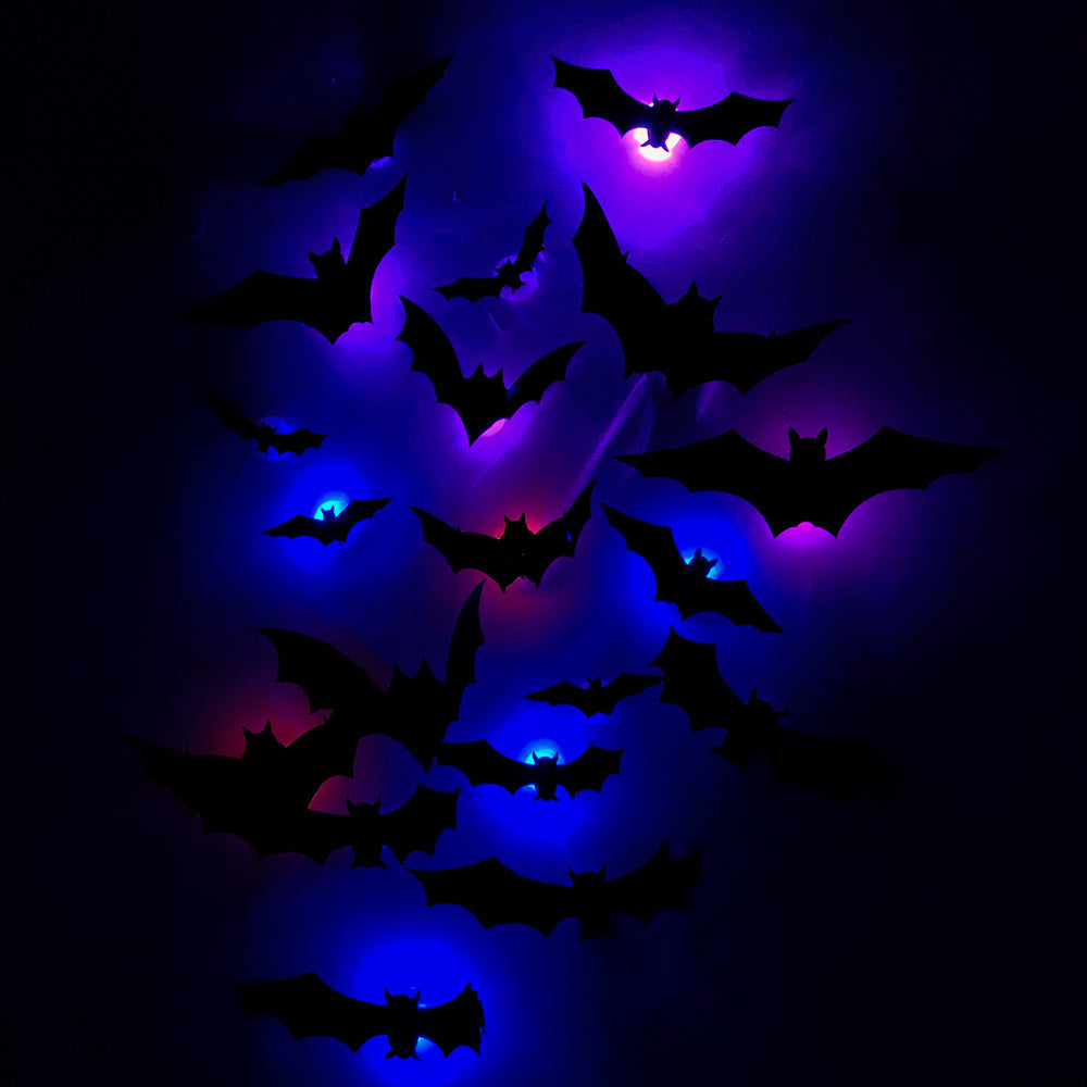 Cross-border 3D Halloween LED Night Light Bat Spider Festival Party Garage Decoration