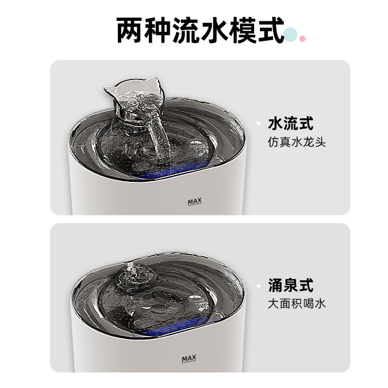 Automatic circulating water fountain for Pets, temperature-controlled